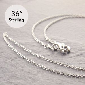 36" Dainty Sterling Silver Necklace (#1-5440-1sd-sp) by Megu's Attic